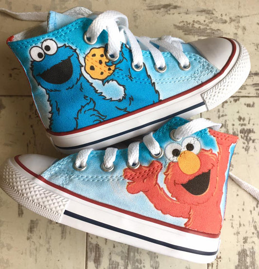elmo and cookie monster sesame street converse shoes 